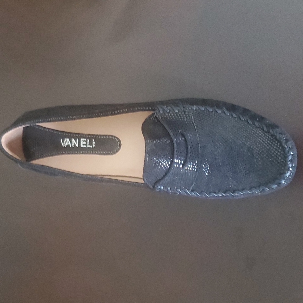 Black textured Van Eli loafer 9.5